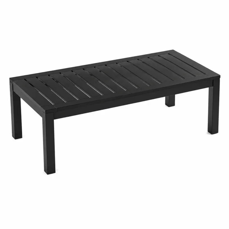 St¨®? aluminiowy czarny prostok?tny 140