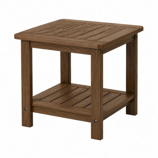 Br?zowy stolik ogrodowy z drewna kompozytowego 45x45x50