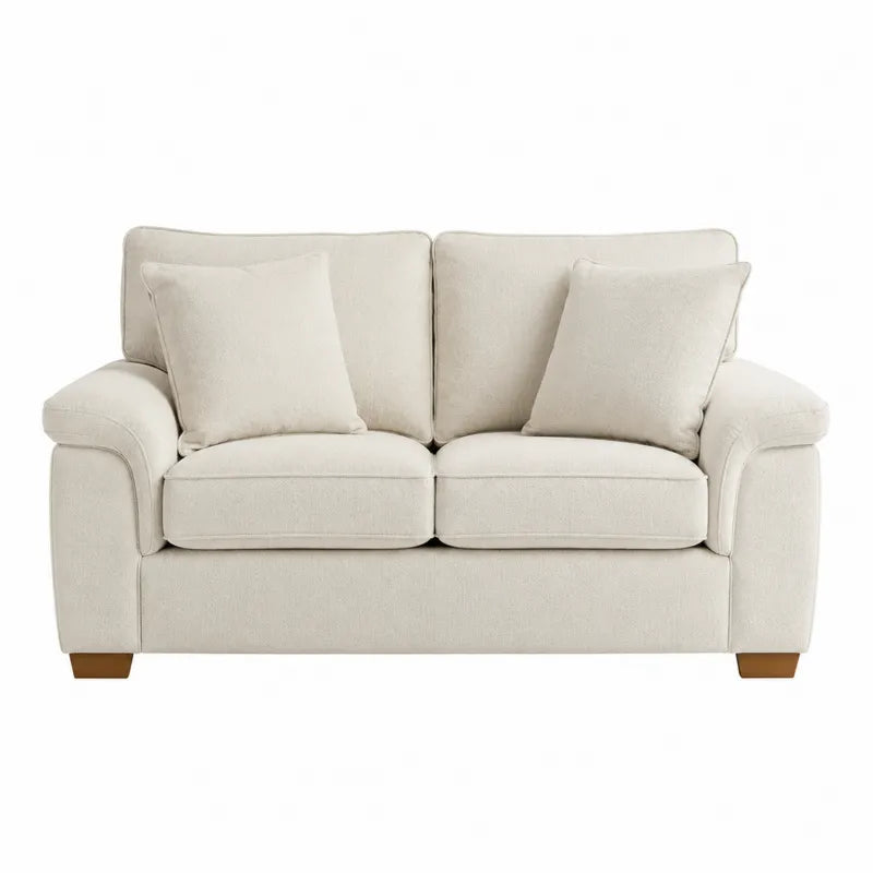 Sofa dwuosobowa z poliestru z poduszkami,
