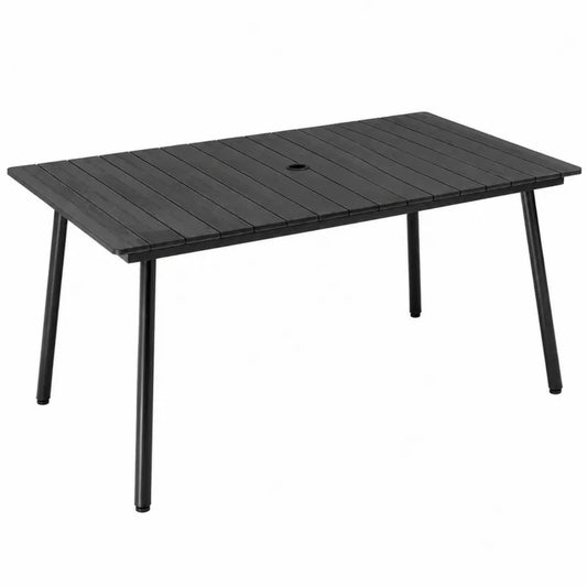 St¨®? ogrodowy prostok?tny aluminiowy czarny 150x90x75